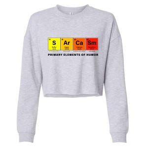 Sarcasm Primary Elements of Humor Cropped Pullover Crew