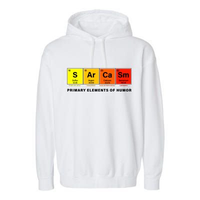 Sarcasm Primary Elements of Humor Garment-Dyed Fleece Hoodie