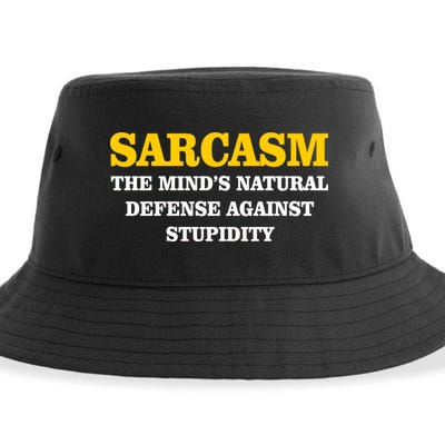 Sarcasm The Mind's Natural Defense Sustainable Bucket Hat