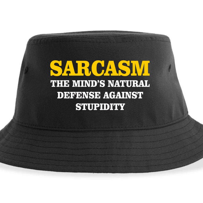 Sarcasm The Mind's Natural Defense Sustainable Bucket Hat