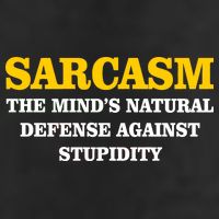 Sarcasm The Mind's Natural Defense Adult Drive Performance Visor
