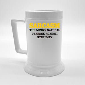 Sarcasm The Mind's Natural Defense Beer Stein