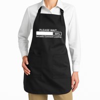 Sarcastic Comment Loading Full-Length Apron With Pockets