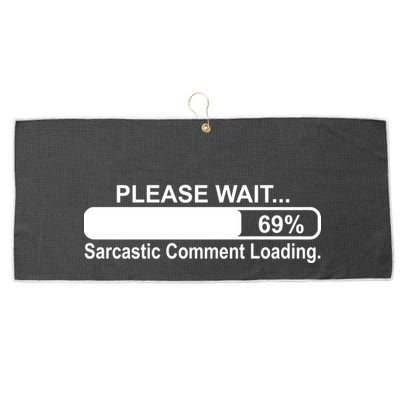 Sarcastic Comment Loading Large Microfiber Waffle Golf Towel