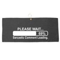 Sarcastic Comment Loading Large Microfiber Waffle Golf Towel