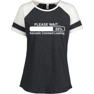 Sarcastic Comment Loading Enza Ladies Jersey Colorblock Tee