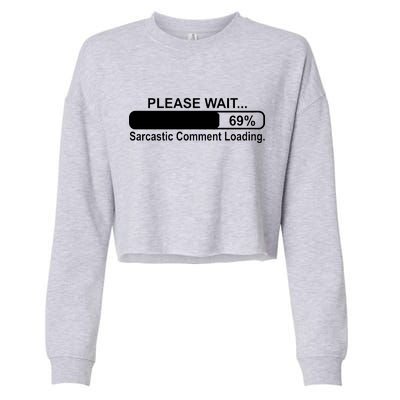 Sarcastic Comment Loading Cropped Pullover Crew