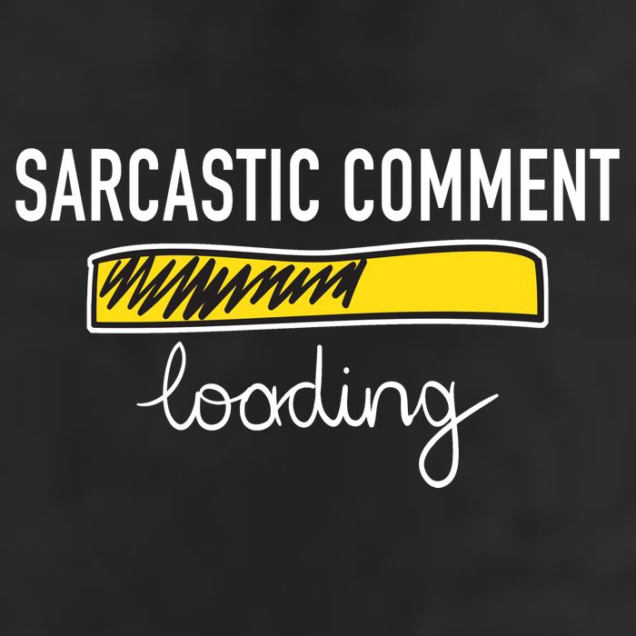 Sarcastic Comment Loading Funny Meme 7 Panel Mesh Trucker Snapback Hat