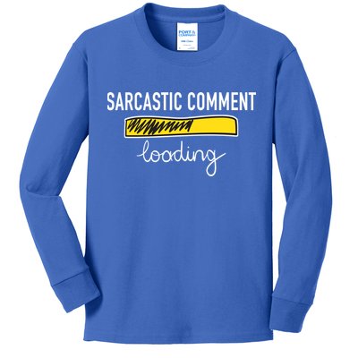 Sarcastic Comment Loading Funny Meme Kids Long Sleeve Shirt