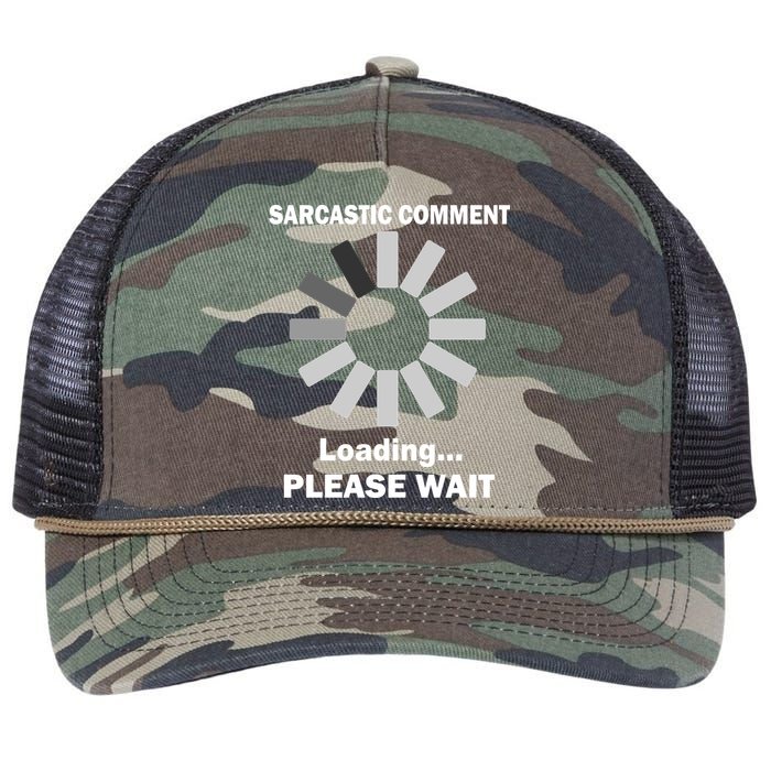 Sarcastic Comment Loading Please Wait Retro Rope Trucker Hat Cap
