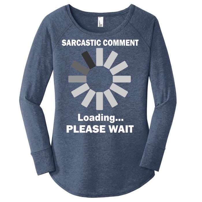 Sarcastic Comment Loading Please Wait Women's Perfect Tri Tunic Long Sleeve Shirt