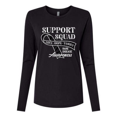 Support Awareness Squad I Zebra Ribbon I Rare Diseases Womens Cotton Relaxed Long Sleeve T-Shirt