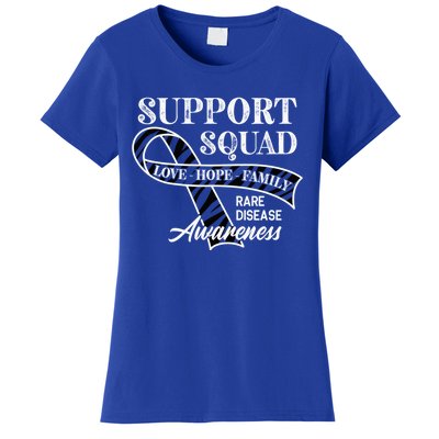 Support Awareness Squad I Zebra Ribbon I Rare Diseases Women's T-Shirt