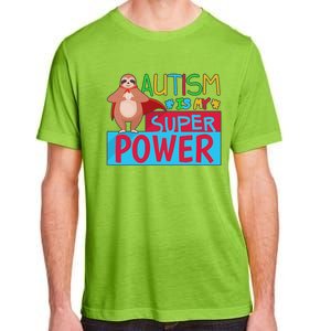 Sloth Autism Superpower Awarenesss Adult ChromaSoft Performance T-Shirt