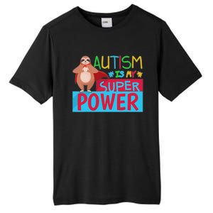 Sloth Autism Superpower Awarenesss Tall Fusion ChromaSoft Performance T-Shirt