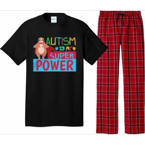 Sloth Autism Superpower Awarenesss Pajama Set