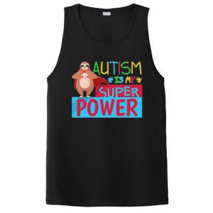 Sloth Autism Superpower Awarenesss PosiCharge Competitor Tank