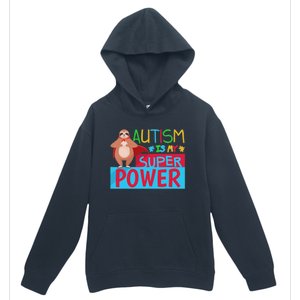 Sloth Autism Superpower Awarenesss Urban Pullover Hoodie