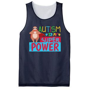 Sloth Autism Superpower Awarenesss Mesh Reversible Basketball Jersey Tank