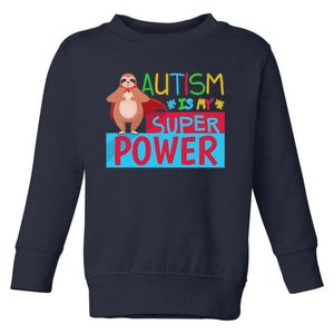 Sloth Autism Superpower Awarenesss Toddler Sweatshirt