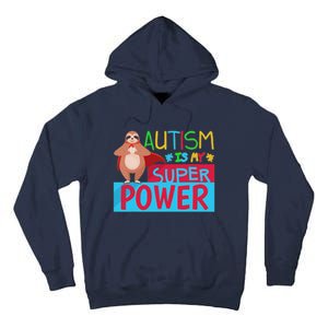 Sloth Autism Superpower Awarenesss Tall Hoodie