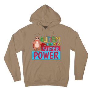 Sloth Autism Superpower Awarenesss Hoodie