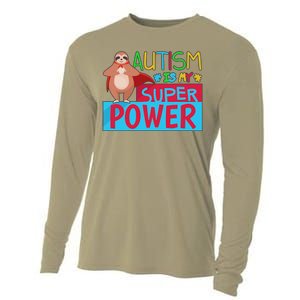 Sloth Autism Superpower Awarenesss Cooling Performance Long Sleeve Crew