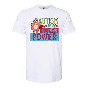 Sloth Autism Superpower Awarenesss Softstyle CVC T-Shirt