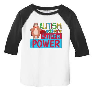 Sloth Autism Superpower Awarenesss Toddler Fine Jersey T-Shirt