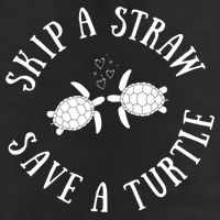 Skip A Straw Save A Turtle Cute Turtle Graphic Gift 7 Panel Mesh Trucker Snapback Hat