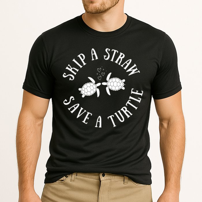 Skip A Straw Save A Turtle Cute Turtle Graphic Gift Performance Shirt