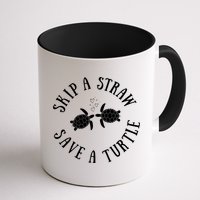 Skip A Straw Save A Turtle Cute Turtle Graphic Gift Mug