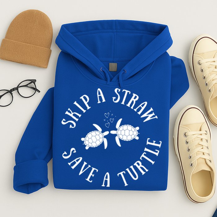 Skip A Straw Save A Turtle Cute Turtle Graphic Gift Hoodie