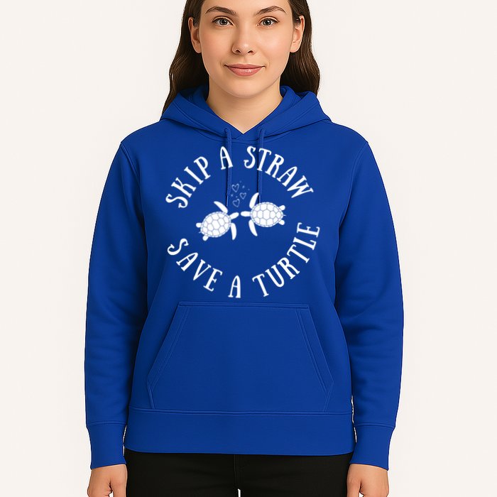 Skip A Straw Save A Turtle Cute Turtle Graphic Gift Hoodie