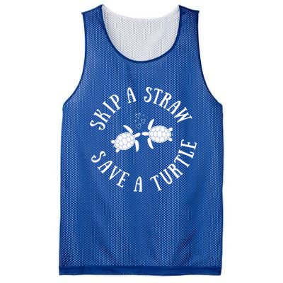 Skip A Straw Save A Turtle Cute Turtle Graphic Gift Mesh Reversible Basketball Jersey Tank