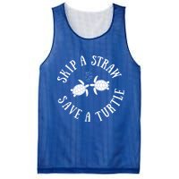 Skip A Straw Save A Turtle Cute Turtle Graphic Gift Mesh Reversible Basketball Jersey Tank