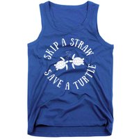 Skip A Straw Save A Turtle Cute Turtle Graphic Gift Tank Top
