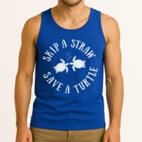 Skip A Straw Save A Turtle Cute Turtle Graphic Gift Tank Top