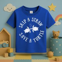 Skip A Straw Save A Turtle Cute Turtle Graphic Gift Toddler T-Shirt