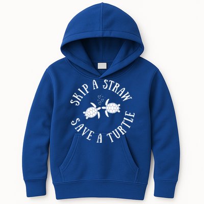 Skip A Straw Save A Turtle Cute Turtle Graphic Gift Kids Hoodie