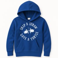 Skip A Straw Save A Turtle Cute Turtle Graphic Gift Kids Hoodie