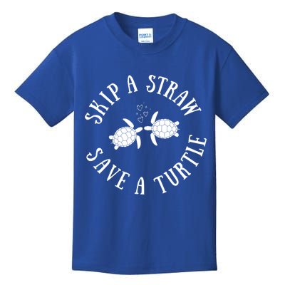 Skip A Straw Save A Turtle Cute Turtle Graphic Gift Kids T-Shirt