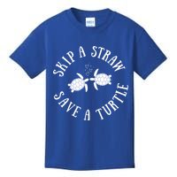 Skip A Straw Save A Turtle Cute Turtle Graphic Gift Kids T-Shirt