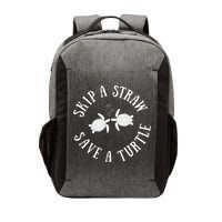 Skip A Straw Save A Turtle Cute Turtle Graphic Gift Vector Backpack