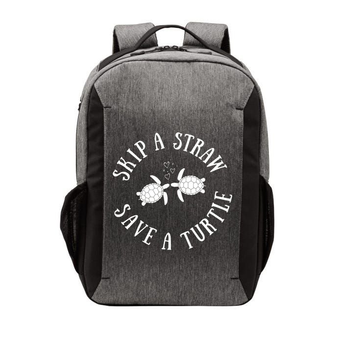 Skip A Straw Save A Turtle Cute Turtle Graphic Gift Vector Backpack
