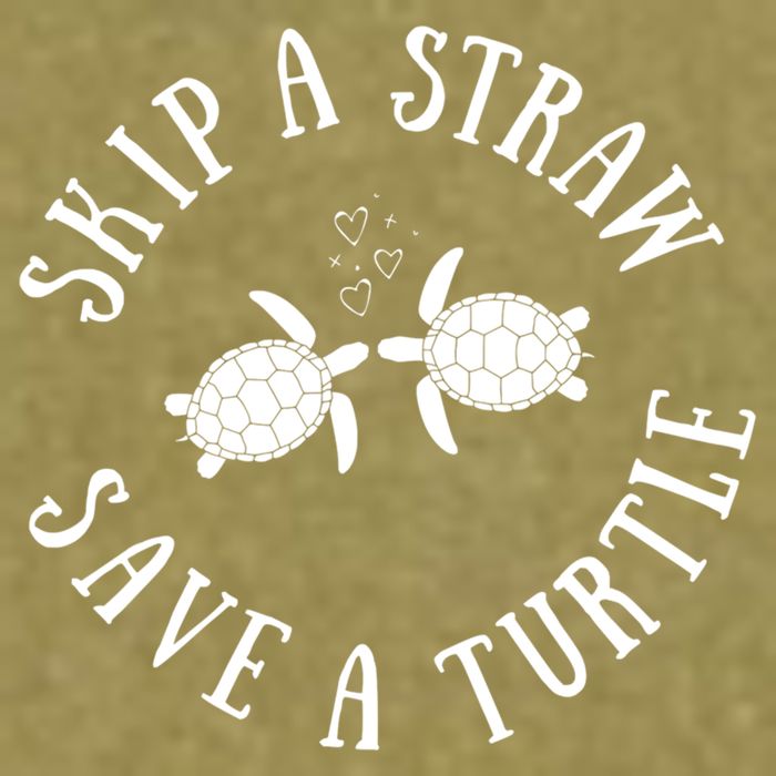 Skip A Straw Save A Turtle Cute Turtle Graphic Gift Garment-Dyed Women's Muscle Tee