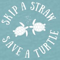 Skip A Straw Save A Turtle Cute Turtle Graphic Gift Sueded Cloud Jersey T-Shirt