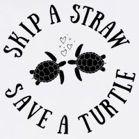 Skip A Straw Save A Turtle Cute Turtle Graphic Gift Garment-Dyed Sweatshirt