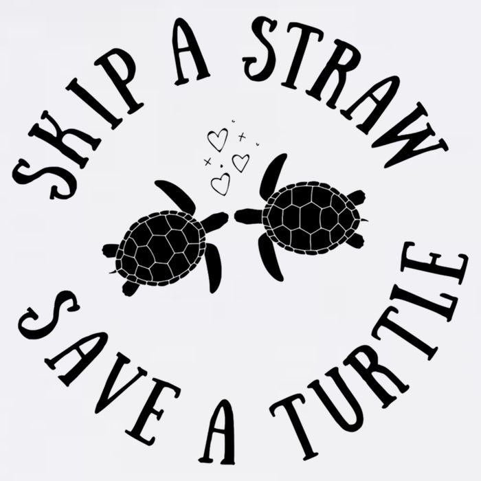 Skip A Straw Save A Turtle Cute Turtle Graphic Gift Garment-Dyed Sweatshirt