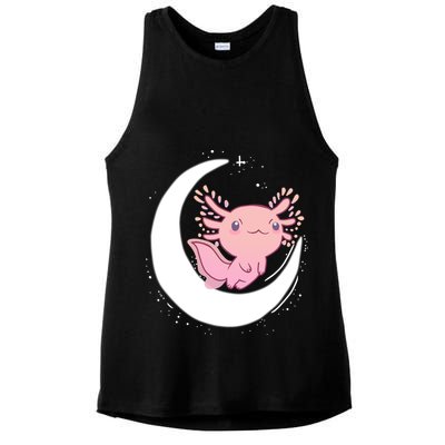 Space Axolotl Ladies PosiCharge Tri-Blend Wicking Tank